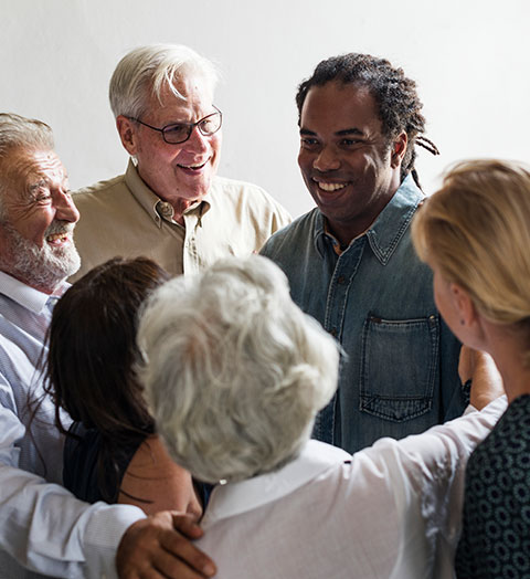 group of people supporting one another 4web